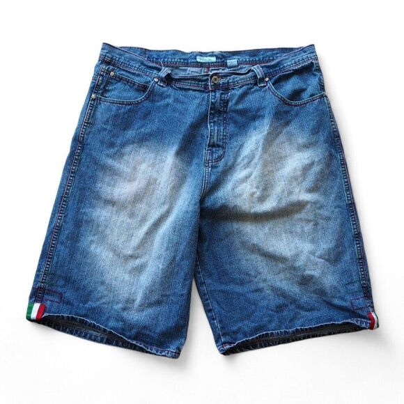 PJ Mark Vintage 90s Y2K Baggy Streetwear Skate Shorts Medium Wash Men's 44 - Picture 1 of 12
